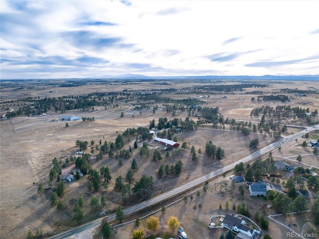 bird's eye view featuring a rural view