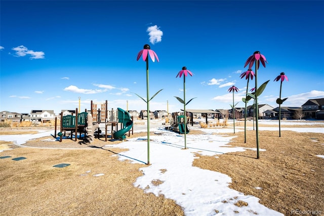 view of community jungle gym