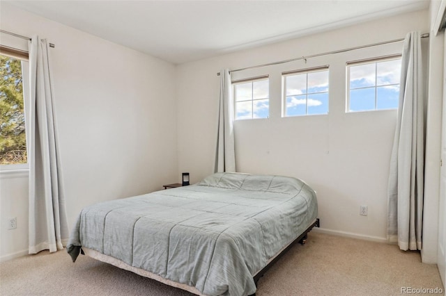 bedroom featuring baseboards and carpet flooring