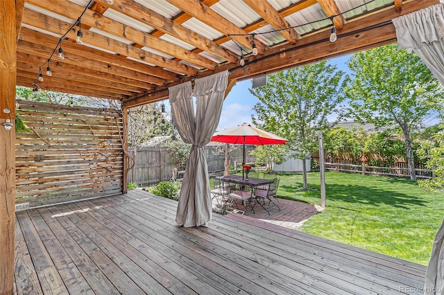 6731 Devinney St, Arvada, CO 80004 - deck featuring outdoor dining area