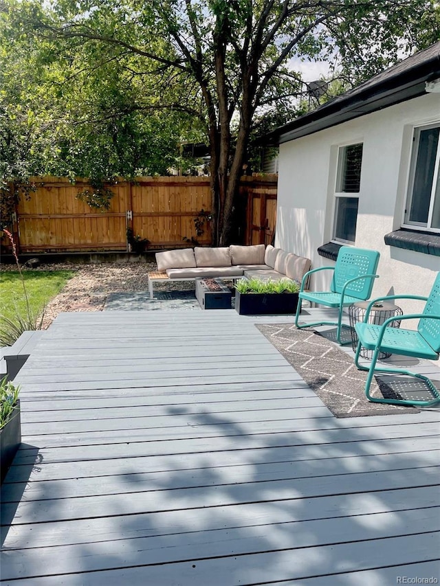 150 S Osceola St, Denver, CO 80219 - deck with an outdoor living space