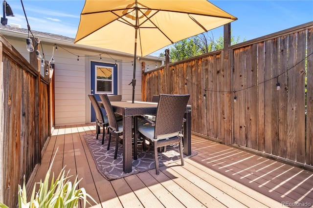 view of wooden deck