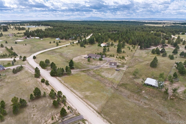 aerial view featuring a rural view