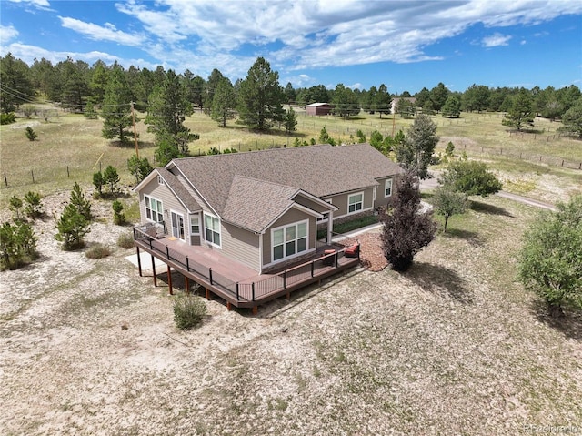 drone / aerial view featuring a rural view