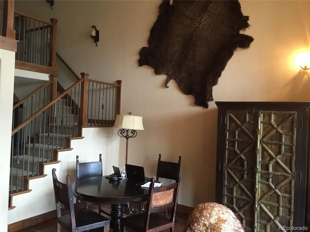 59 Club House Road 1/2Quarter Share D, Breckenridge, CO 80424 - dining room with stairs and wood finished floors