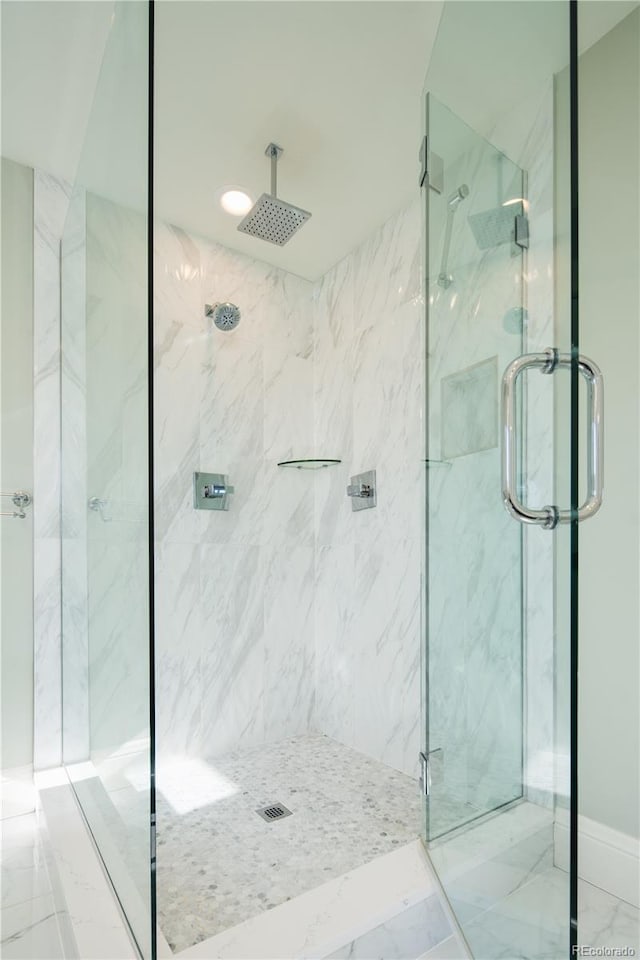 bathroom with walk in shower