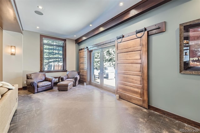 common area featuring recessed lighting