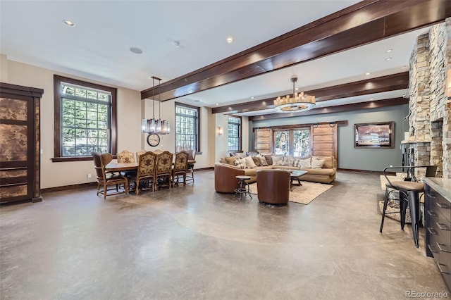 community lobby with recessed lighting