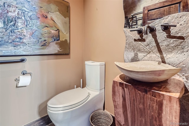 half bathroom with toilet