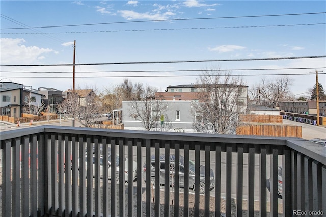 balcony featuring a residential view