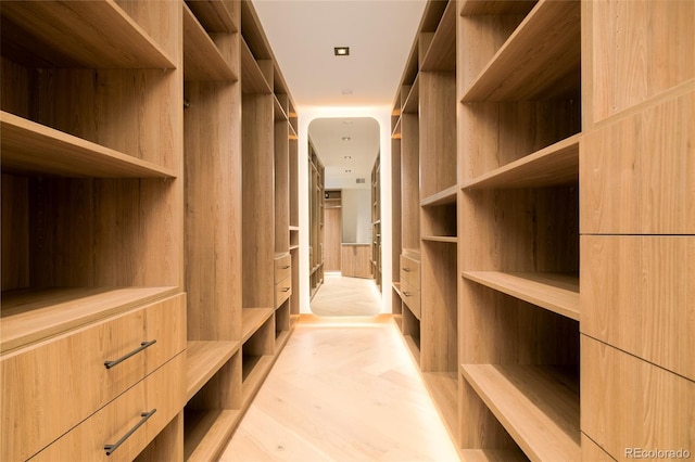 view of walk in closet