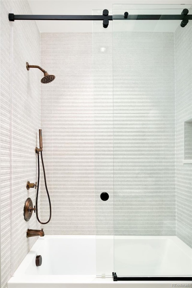 bathroom with an enclosed shower