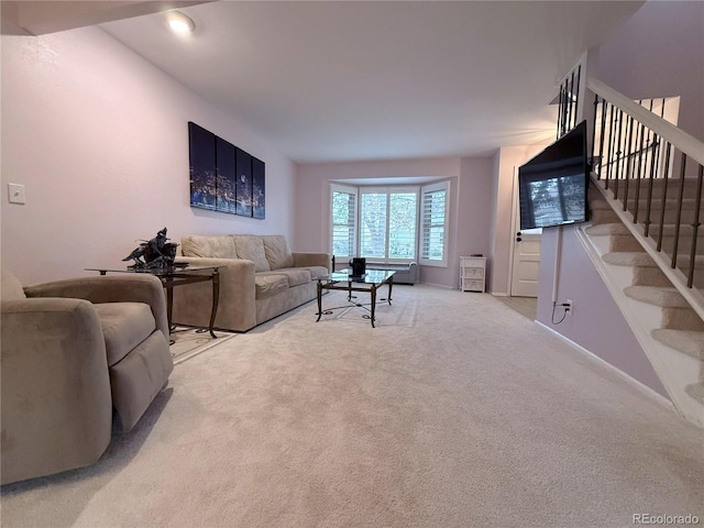 view of carpeted living room