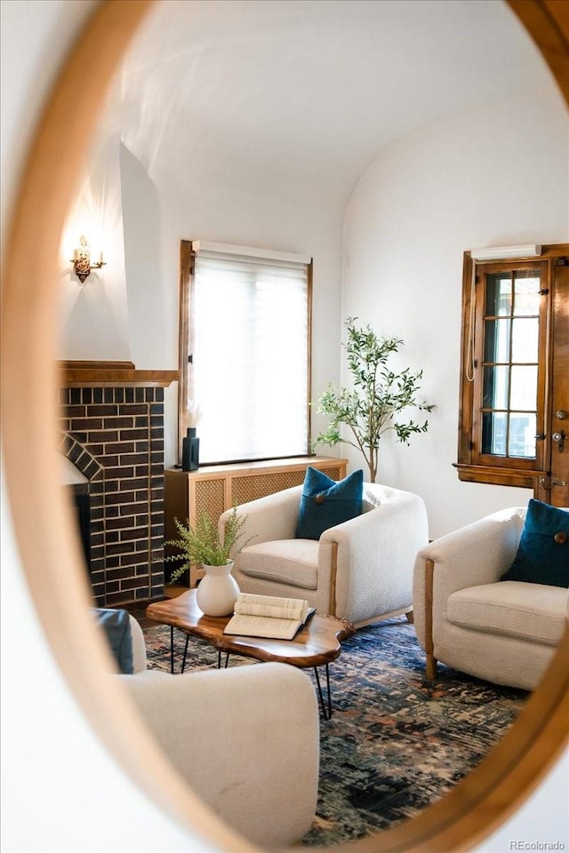 living area featuring a wealth of natural light