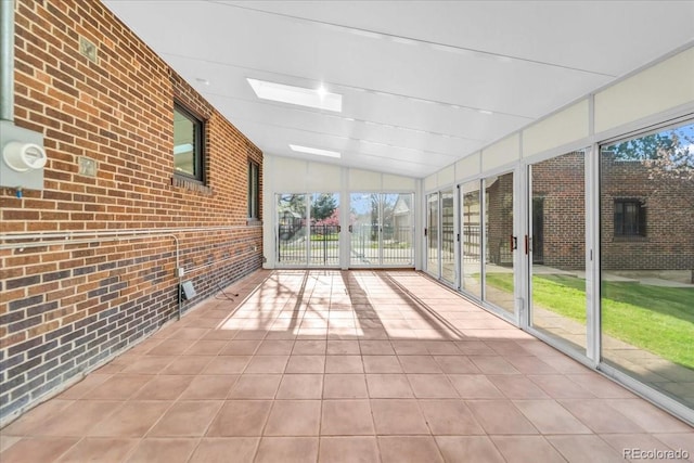 unfurnished sunroom with a wealth of natural light