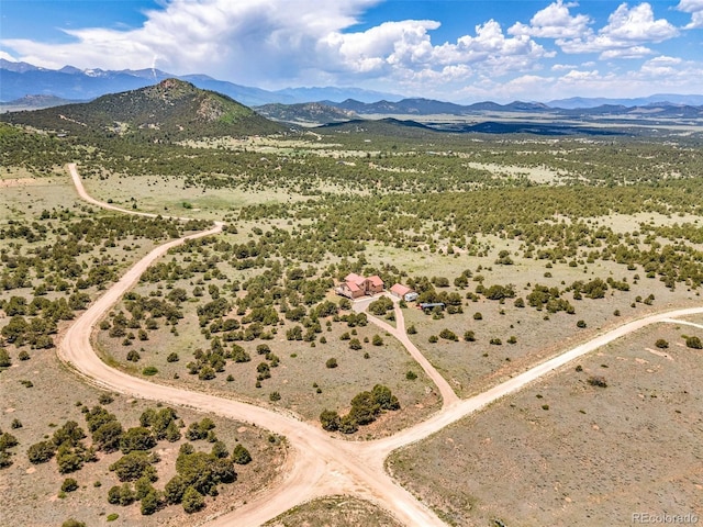 90 Riggs Rd, Westcliffe, CO 81252 - drone / aerial view of a mountain backdrop and a desert landscape