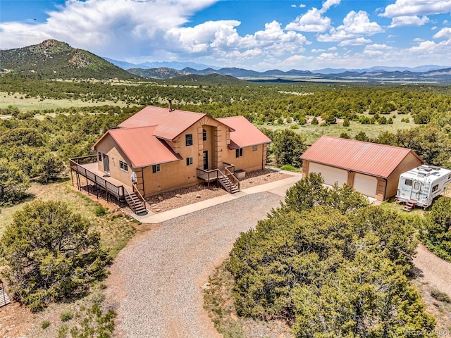 90 Riggs Rd, Westcliffe, CO 81252 - aerial view of property and surrounding area with a mountain backdrop