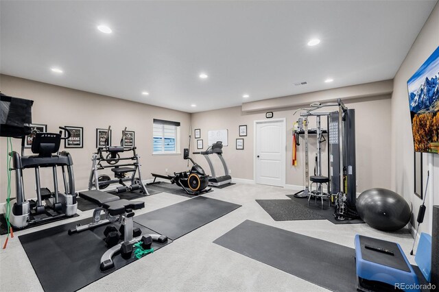 3059 Morningbird Ln, Castle Rock, CO 80109 - workout room with recessed lighting