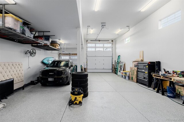 3059 Morningbird Ln, Castle Rock, CO 80109 - garage with a workshop area