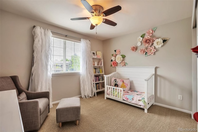 7472 S Memphis St, Aurora, CO 80016 - bedroom featuring baseboards, carpet floors, and a ceiling fan