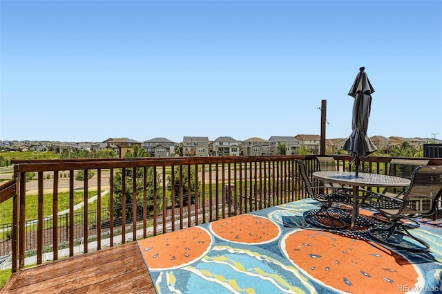 7360 S Old Hammer Way, Aurora, CO 80016 - wooden terrace featuring a residential view