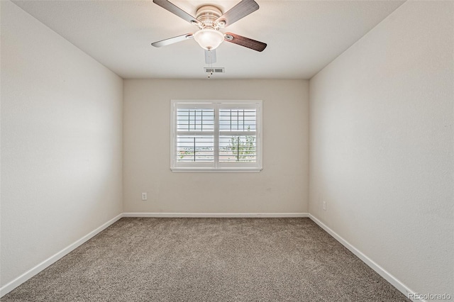 10272 Greenfield Cir, Parker, CO 80134 - empty room featuring ceiling fan, carpet, and baseboards