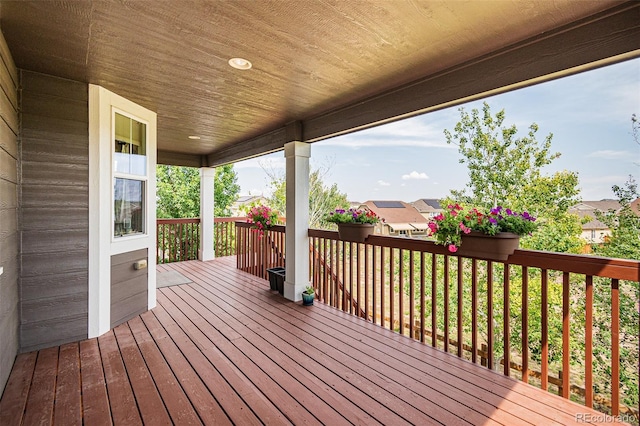 10272 Greenfield Cir, Parker, CO 80134 - wooden terrace with a residential view