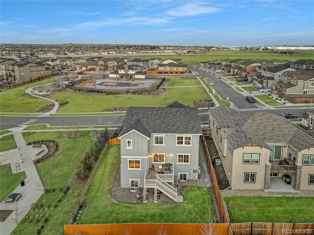 aerial view featuring a residential view