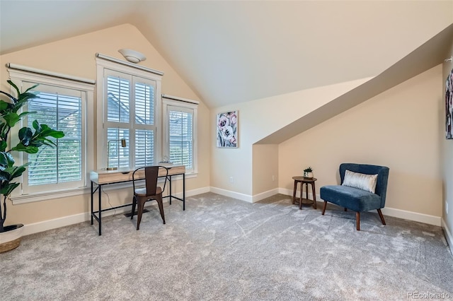 753 Pearl St, Boulder, CO 80302 - carpeted office space featuring lofted ceiling and baseboards