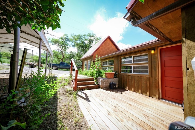 view of wooden terrace