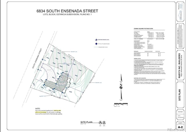 6834 S Ensenada St, Aurora, CO 80016 - survey map / technical document