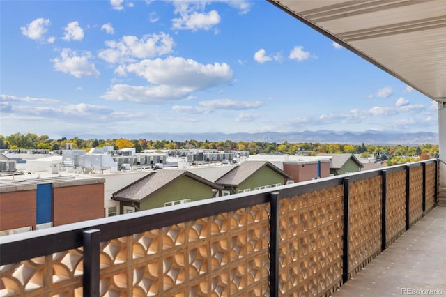 balcony with a mountain view