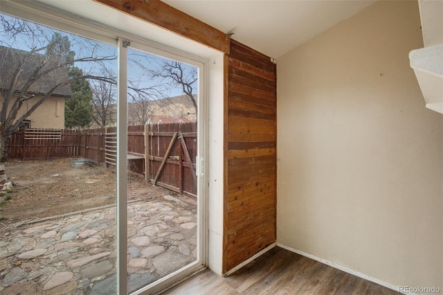 entryway featuring wood finished floors