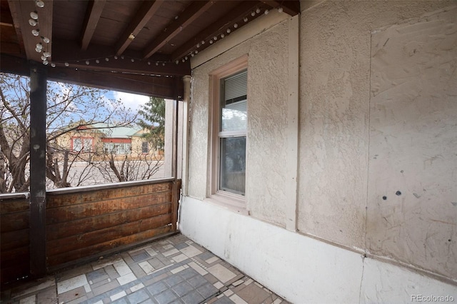 view of patio with a balcony