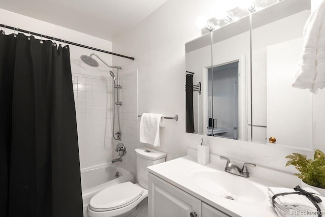 12648 W Virginia Ave, Lakewood, CO 80228 - full bathroom featuring toilet, shower / bath combo, and vanity