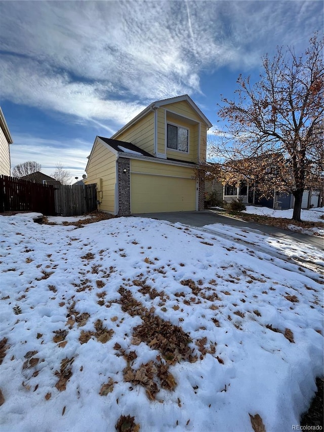 view of front of house featuring a garage