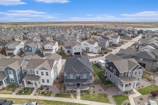 bird's eye view with a residential view