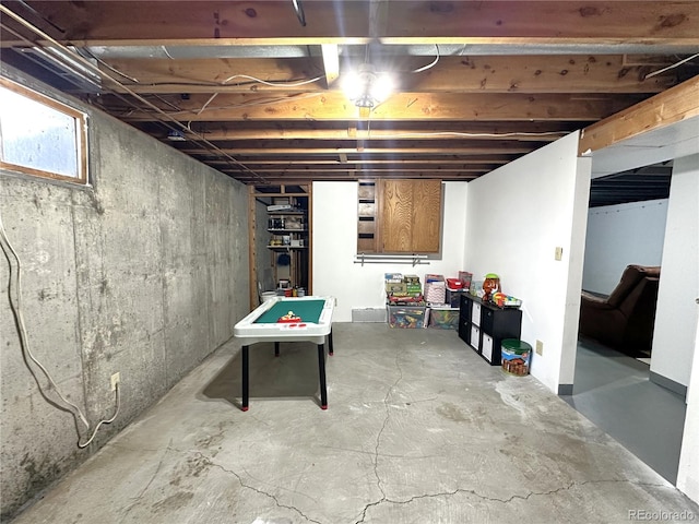 view of basement