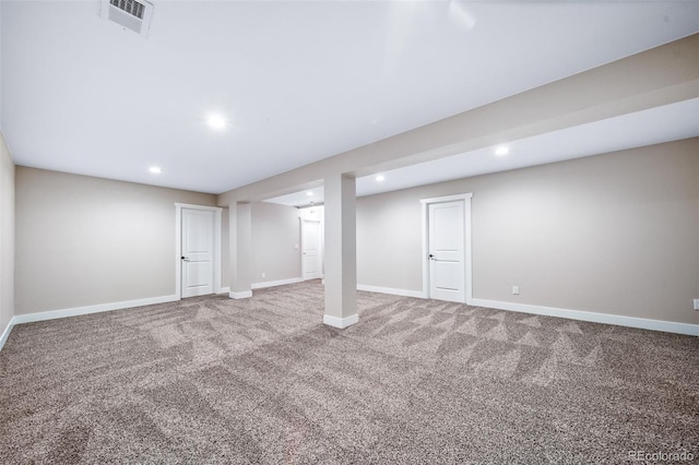 4064 S Olathe Ct, Aurora, CO 80013 - finished below grade area with carpet and recessed lighting