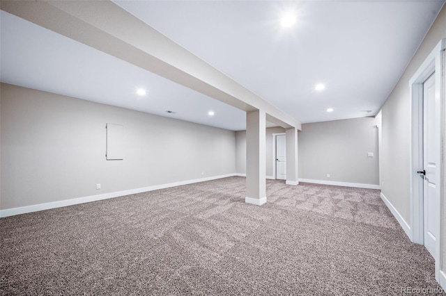 4064 S Olathe Ct, Aurora, CO 80013 - finished below grade area with carpet and recessed lighting
