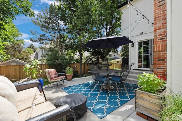 16268 E Belleview Dr, Centennial, CO 80015 - view of patio with outdoor dining space and outdoor lounge area