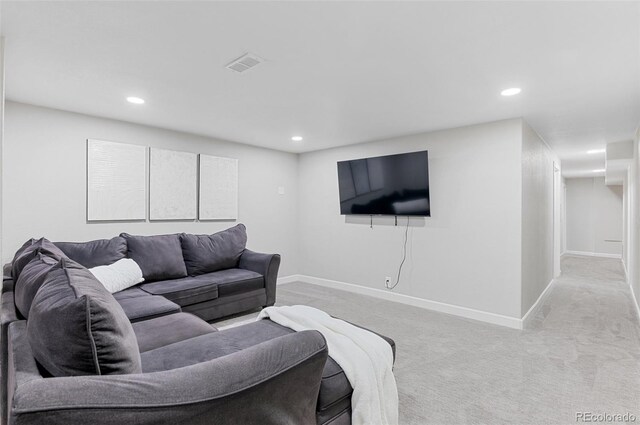 view of carpeted living room