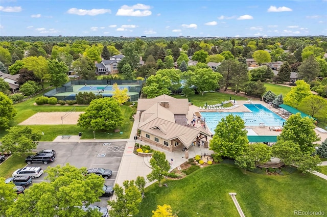 7717 S Grape Ct, Centennial, CO 80122 - aerial view of a pool