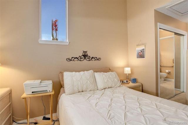 bedroom with visible vents and baseboards