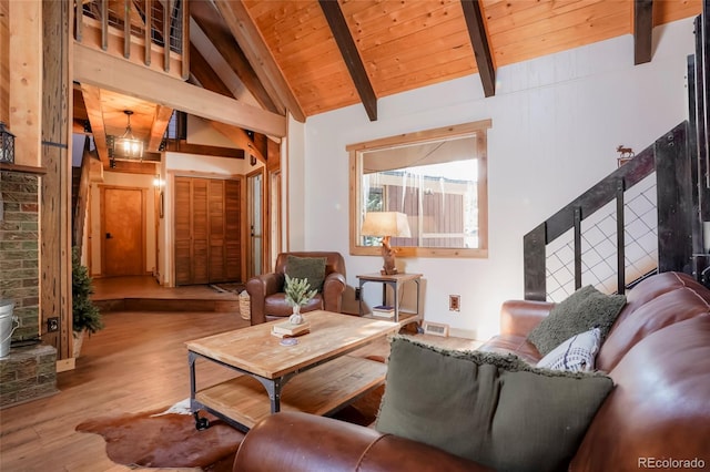 3237 Mill Creek Rd, Dumont, CO 80436 - living area with wood-type flooring and wood ceiling