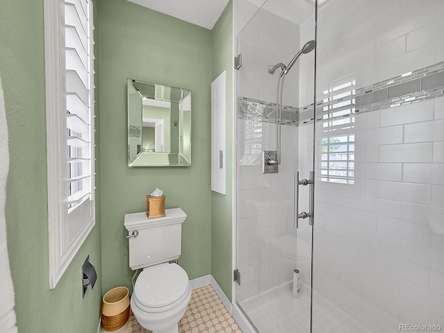 7335 S Milwaukee Way, Centennial, CO 80122 - full bath with a shower stall and tile patterned floors