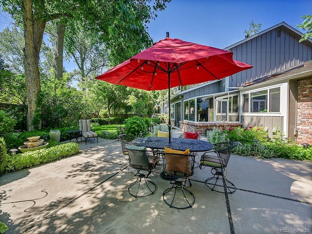 7335 S Milwaukee Way, Centennial, CO 80122 - view of patio featuring outdoor dining space