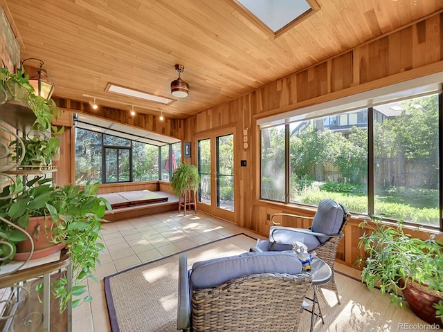 7335 S Milwaukee Way, Centennial, CO 80122 - sunroom / solarium with a skylight and lofted ceiling