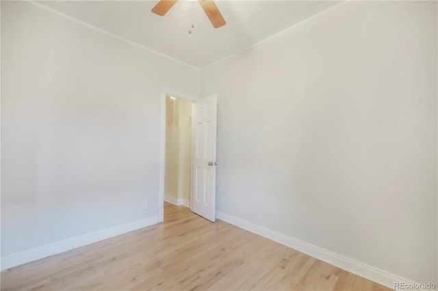 22 E Bayaud Ave, Denver, CO 80209 - unfurnished room with light wood-type flooring and ceiling fan