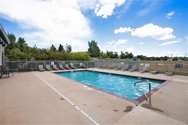 view of pool with a patio